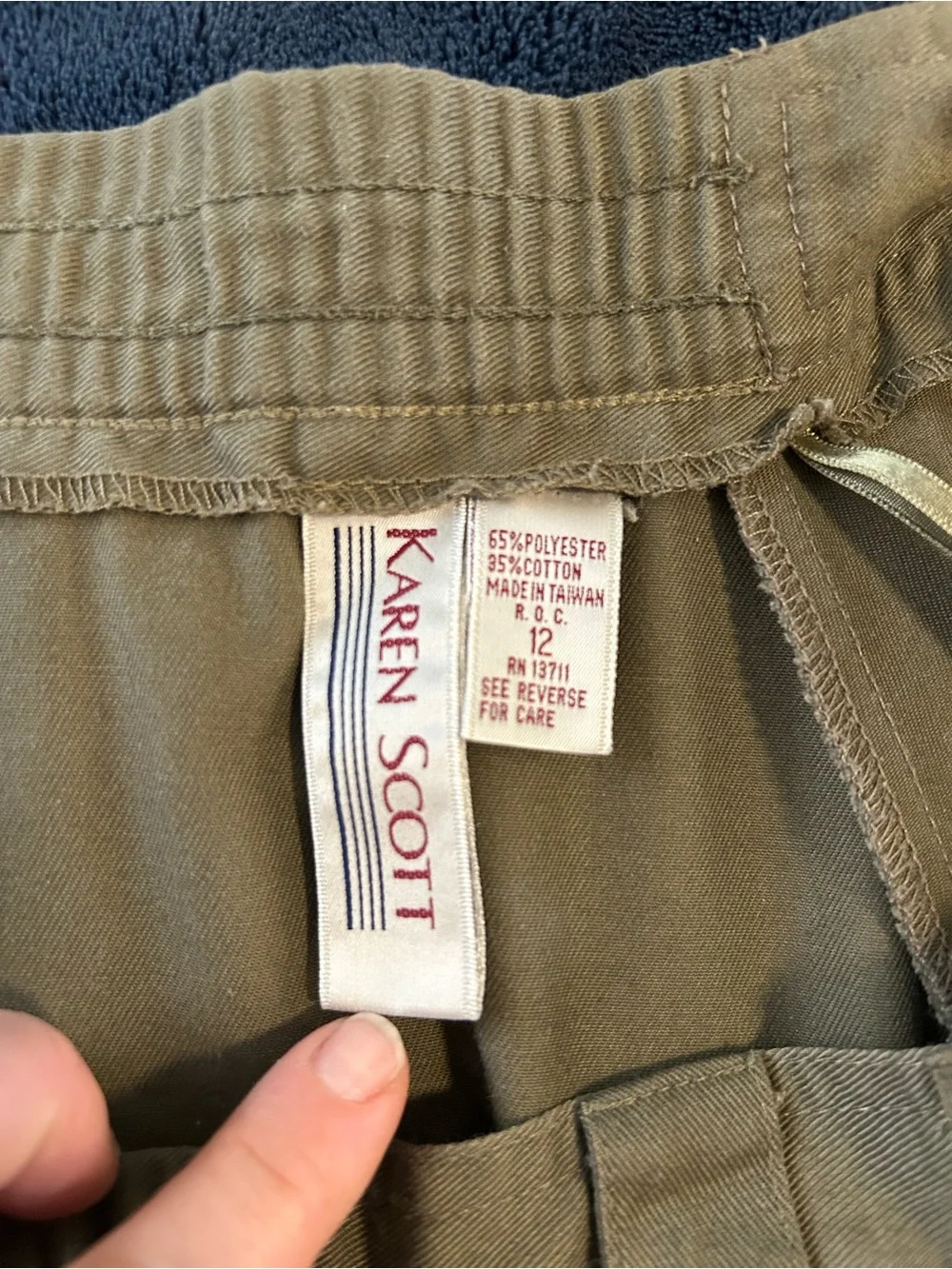 Karen Scott Olive Green Casual Skirt - Picture 2 of 3